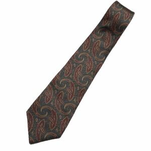 Hanover St. Tie Works Ltd Mens Silk Paisley Tie Green Burgundy Gold Made in USA